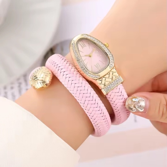 Serpenti Pink Gold Wrap Timepiece Watch